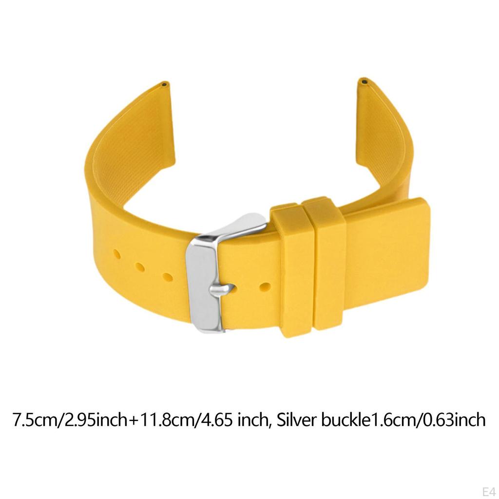 Accesorios de Reloj de Silicona Reemplazar Fácil Instalación Hebilla Metálica Premium