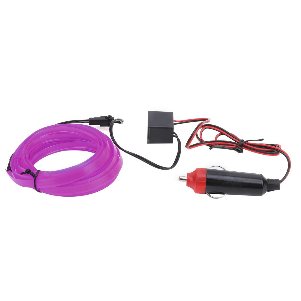 3Meters Car Interior Lighting Auto LED Strip Cigar Lighter Driving Wire Tube Neon Light