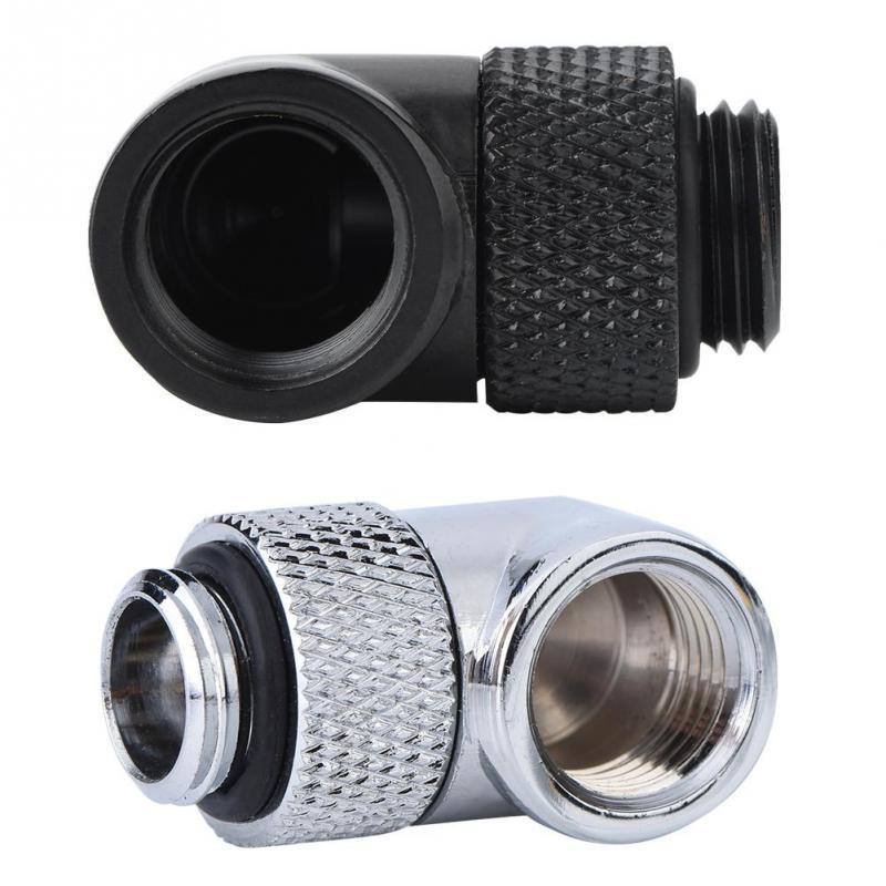 Water Pumps 90 Degree Tube Fitting G1/4 Thread 90 Degree Elbow 360 Degree Rotatable Connector PC Water Cooling Fitting for Water Blocks Silver Radiators Water Pumps 90 Degree Tube Fitting G1/4 Thread 90 Degree Elbow 360 Degree Rotatable Connector PC Water Cooling Fitting for Water Blocks Silver Radiators