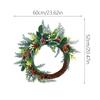 Artificial Wreath Christmas Wreath with Pinecone Berries Decoration for Front Door Garden Yard Christmas Decorations