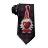 Modern Men Necktie With Romance Heart Figures Design Adjustable Tie Fashion Love Print Neckwear For Dating Event