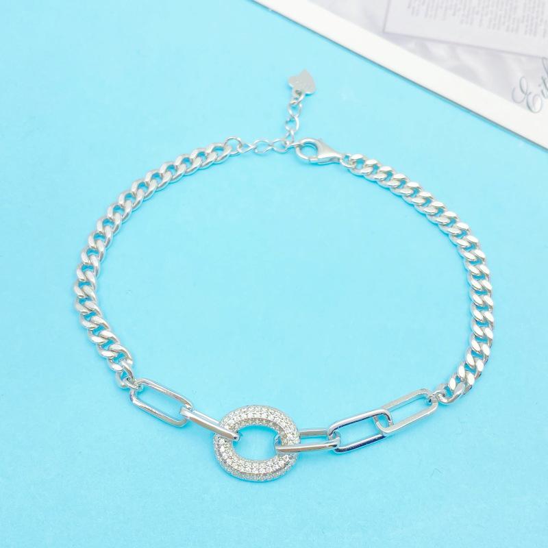 Elegant Women s S925 Sterling Silver Hoop Bracelet - Light Luxury, European  American Style, Versatile  Simple Ins Design S925 Silver
