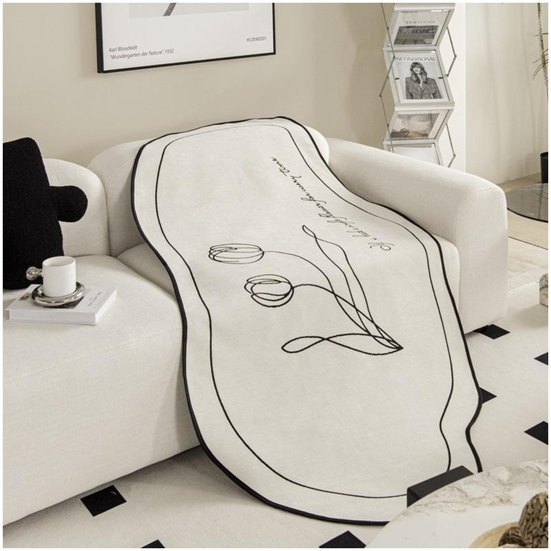 Chenille Sofa Cover for Living Room Plaid Print Sofas Towel Non Slip Couch Covers L Shaped Corner Sofa Mat Seat Pad Modern Home