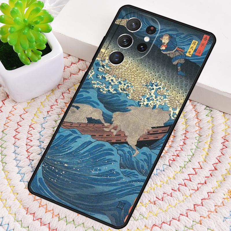 Japanese Pub Wave Anime Art Silicone Phone Case For Samsung Galaxy Note 10 Pro S26 S25 S24 S23 S22 S21 Plus S25Ultra Capa Cover