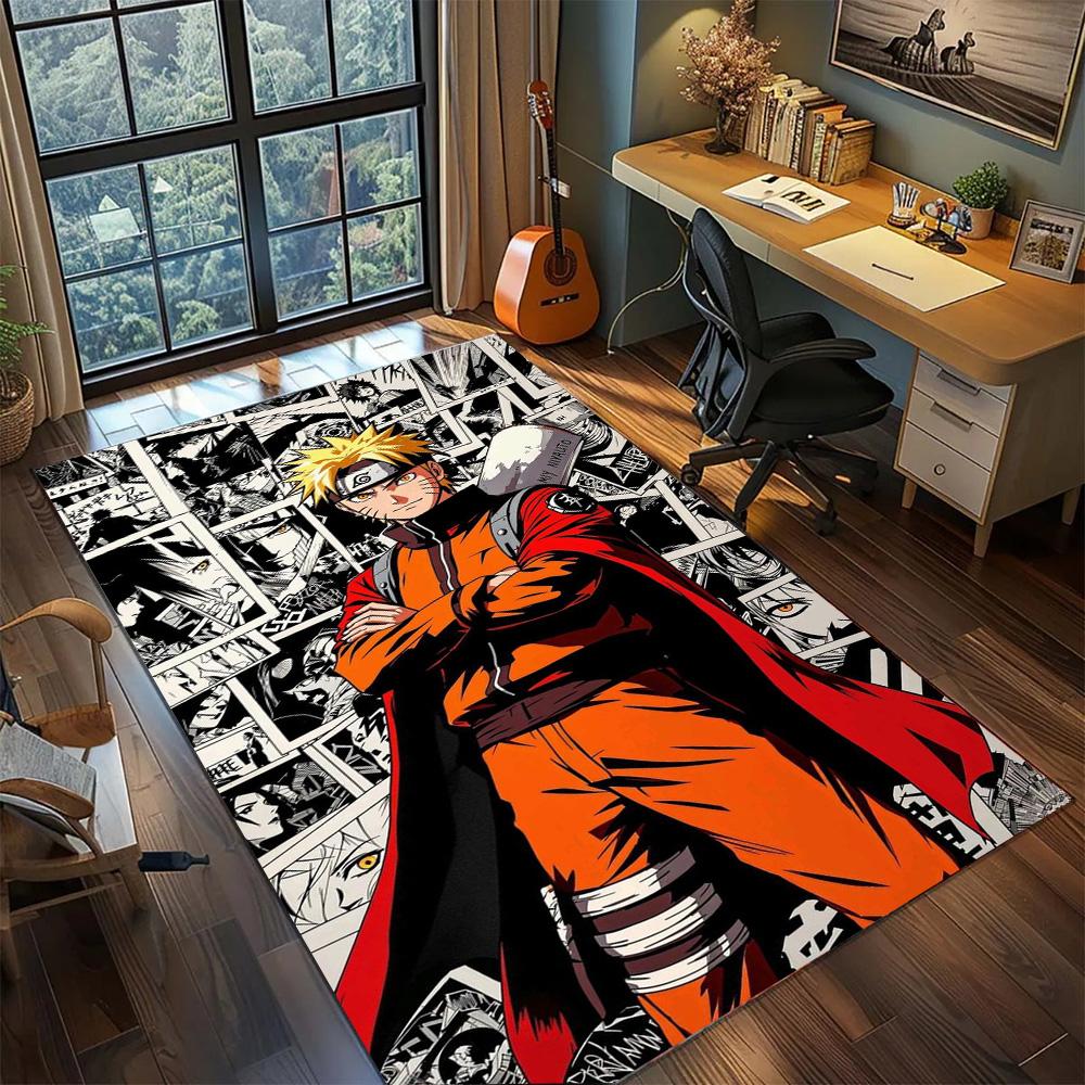 

Naruto Home Decor Carpet Large Area Rugs Non Slip Washable Floor Mat for Gamer Room Bedroom 60x90cm