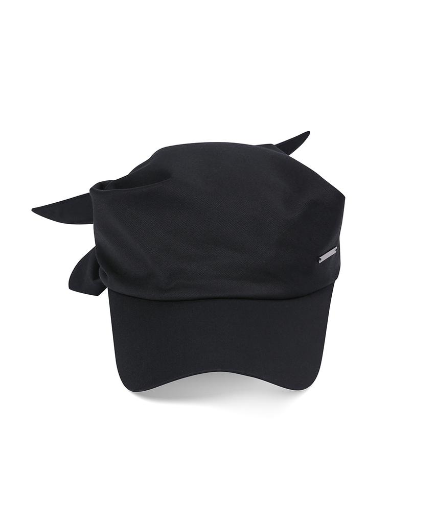 MISEKI SEOUL Tie-Up Scarf Bandana Cap Black