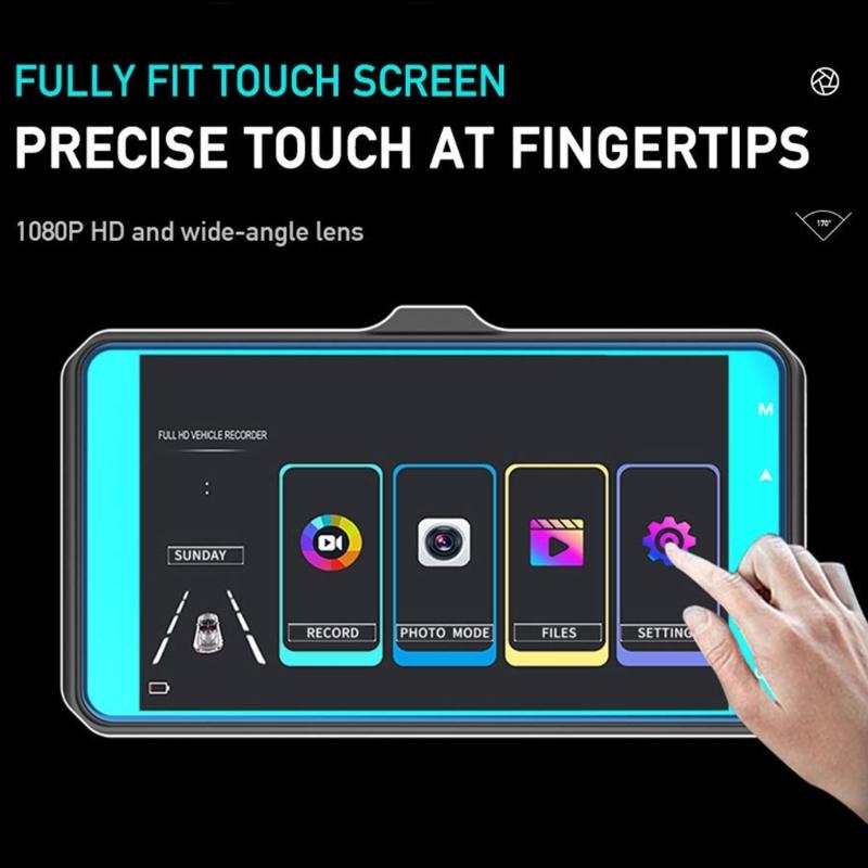 Vehicles Dashboard Camera 4inch Screen Car Driving Reorder High Defination 1080P Support Motion & Collision Detection