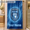 Beach TowelNSW Blues Logo Custom Name Text Personalized Soft Towel for Beach Pool Indoor Home Decor Gift