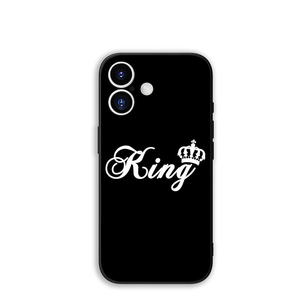 Queen King Couple Novelty Fundas Cover Phone Case for Apple iPhone 16 15 14 Plus 13 12 Mini 17 Pro Max + ProMax 16E Air 15+