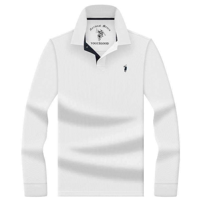 STORN Langarm-Poloshirt für Herren Herbstmode Neues luxuriöses Pony Paul Stickerei Oberteil Golf-T-Shirt