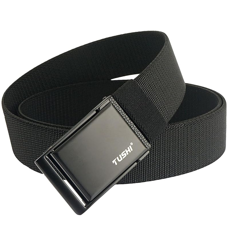 

[Borozoo] belt For work nylon belt golf men s casual For work For mountain climbing stepless adjustment Alloy buckle [width 38mm length 120cm]