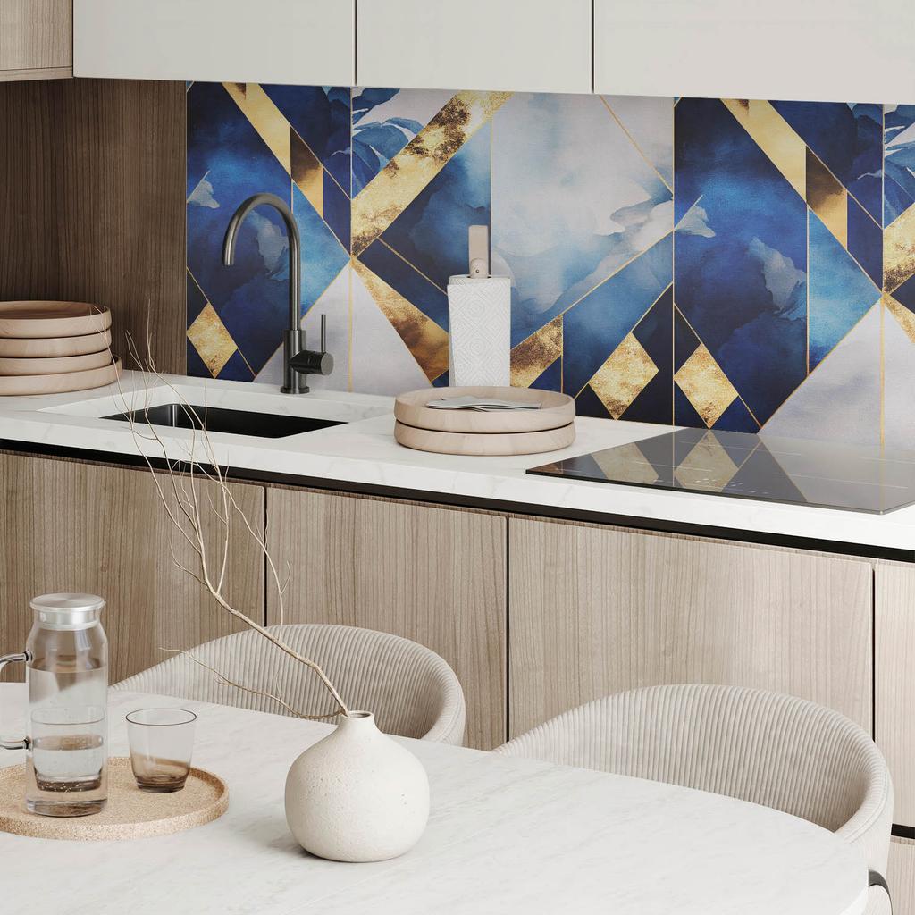Panel Winylowy Samoprzylepny Idealny Do Wnętrz Nowoczesnych 100X50 Cm Geometria W Odcieniach