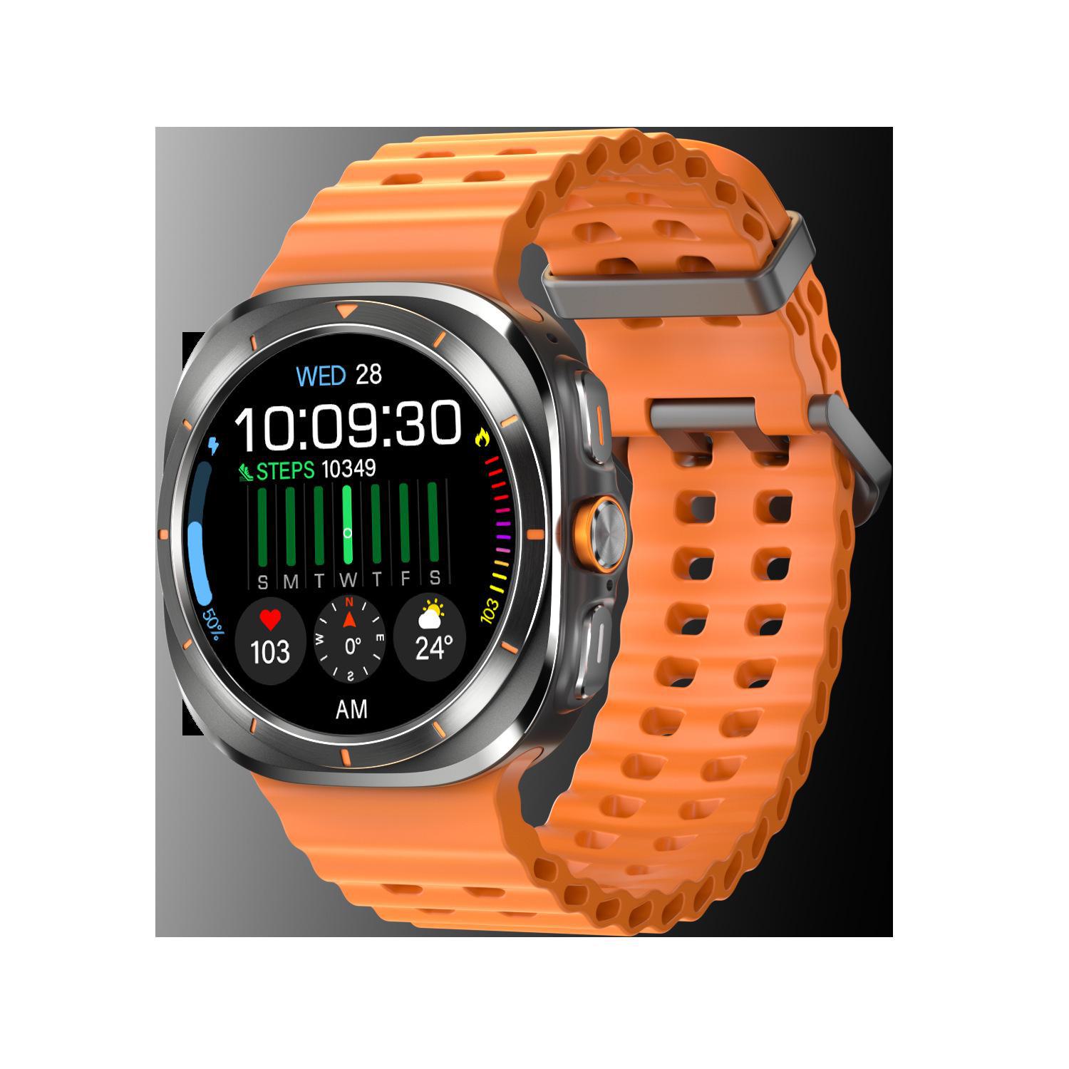 

JS Watch7 Ultra: Смарт-годинник з дистанційним селфі, моніторингом серцевого ритму та кисню в крові помаранчевий