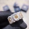 Vintage Adjustable Open Gothic Fashion Jewelry Flower Ring Daisy Rings Wedding Rings For Women