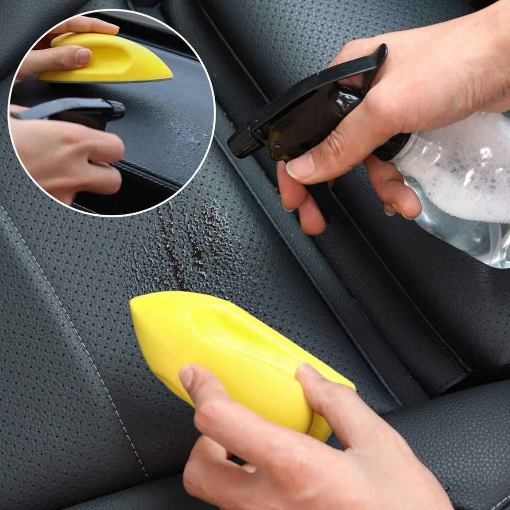 2-Pack Nanometer No-Scratch Car Interior Cleaning Brushes Easy Handle Leather Brush for Car Dashboand Seat Window, Sofa, Furniture, Bags, Shoes