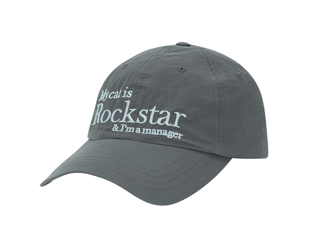 JOEGUSH Rockstar Cat Nylon Cap (Charcoal)