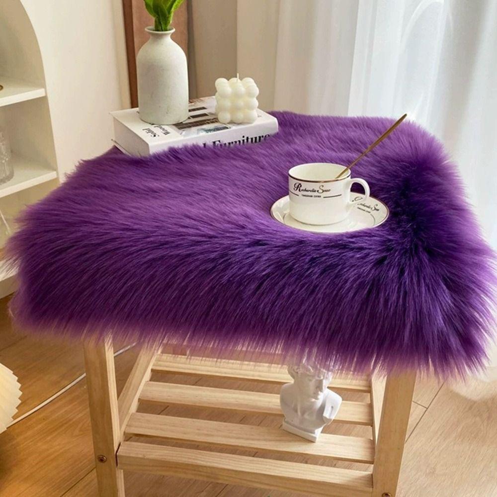 45*45cm Faux Fur Carpets Soft Shaggy Fur Rugs Sofa Pillow Cushion Seat Cushion Pad