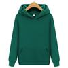 Unisex Solid Color Thick Hooded Sweatshirt with Plus Velvet for Autumn and Winter