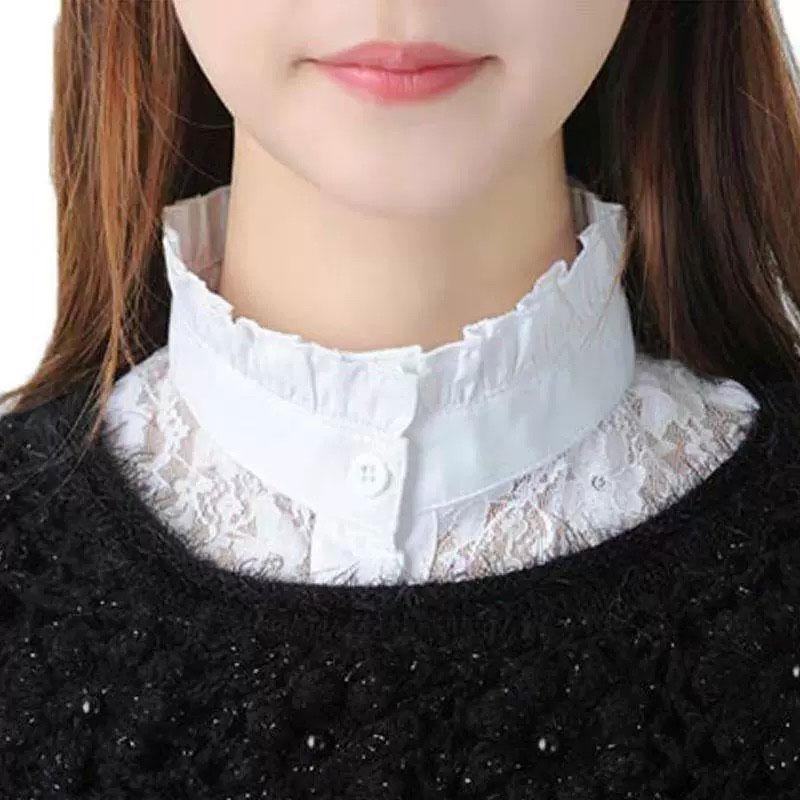 Spets Falsk Krage Kvinnor Stilfull Avtagbar Dickey Krage Blus Halvskjortor Falsk Krage för Kvinnor Flickor