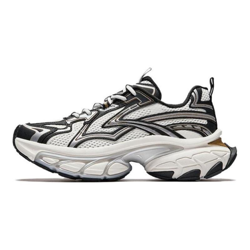 Anta Fuyao Low Top Dad Shoes Mens White Black Silver 112618899-2