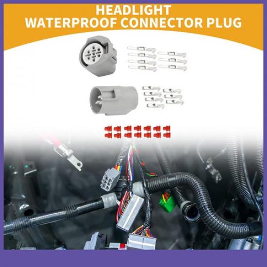 7 Pin Headlight Waterproof Connector Plug 1 Set  for Toyota for Lexus