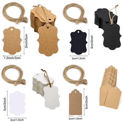 100Pcs Kraft Paper Tags Wedding Party Decoration Gift Tags Diy Packaging Labels