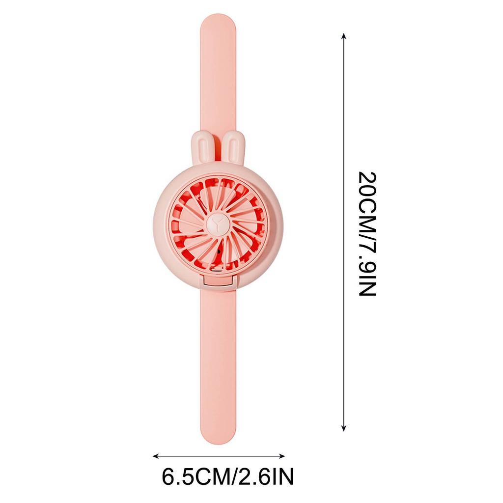 Osobní mini ventilátor na zápěstí USB dobíjecí ventilátor do hodinek s nastavitelným popruhem na zápěstí Přenosný rychlý kapesní ventilátor pro děti Děti Vnitřní a venkovní kancelář Tr
