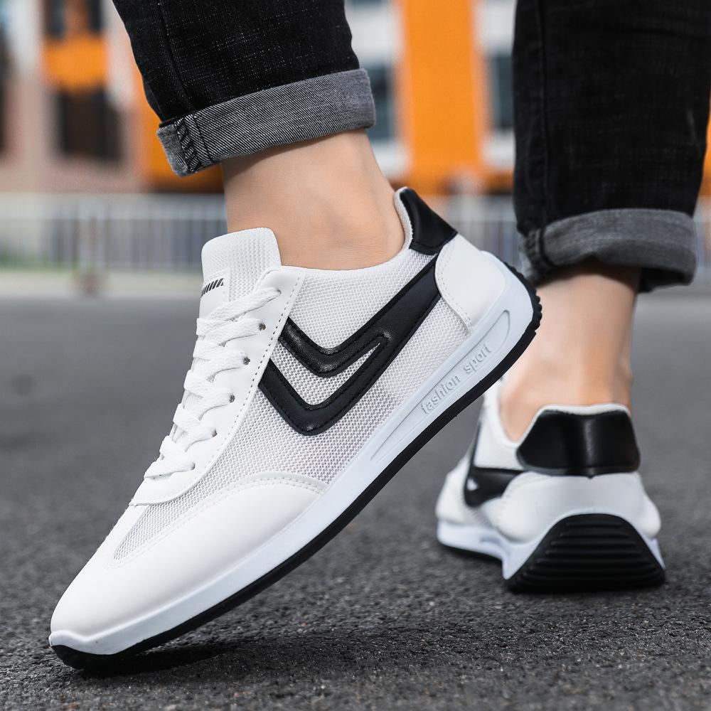 New Casual Shoes Flying Mesh Men's Sports White Shoes Youth Student Korean Style Forrest Gump Shoes Men