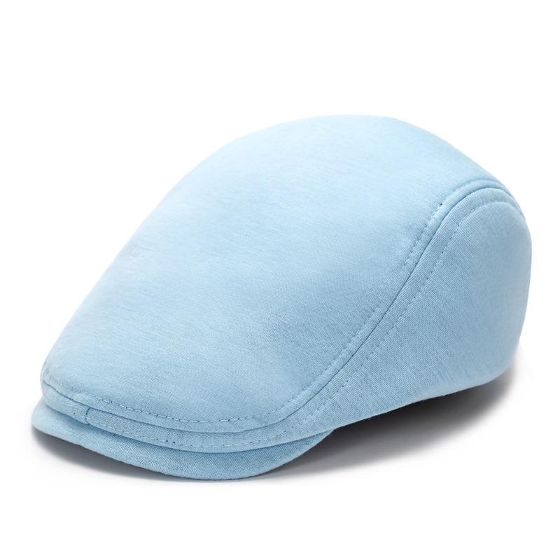 Cappello di lana, berretto da uomo tinta unita, cappello casual retro in avanti, visiera stagionale, cappello da donna