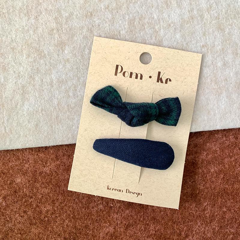 Polka Dot Blue Bow Hair Clip - Versatile Korean Style Baby Accessory