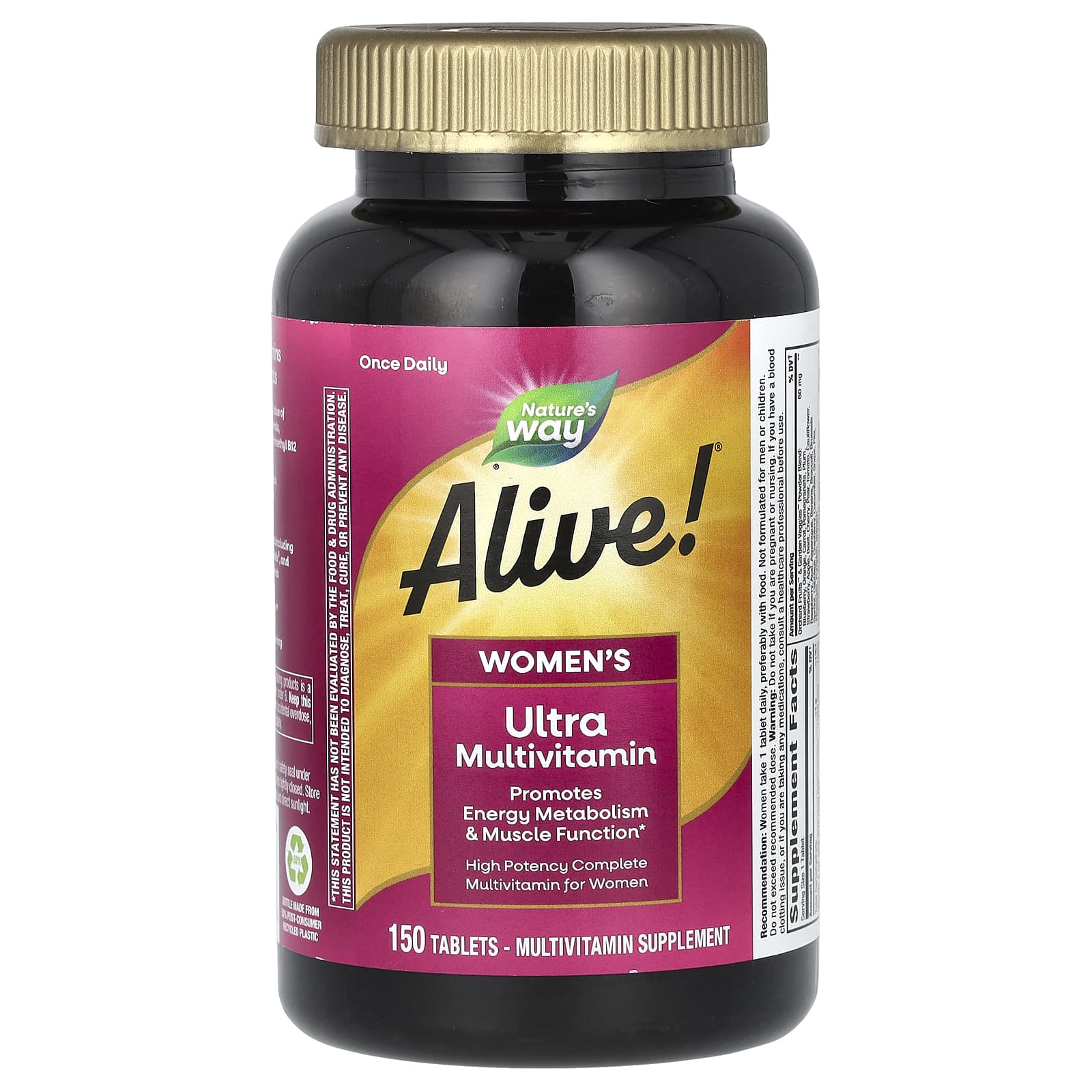 

Nature S Way, Alive! Ultra Multivitamin for Women, 150 Tablets