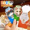 2027 Mini Desktop Calendar Cartoon Cat Prints Desk Calendar Portable Office Home Decoration