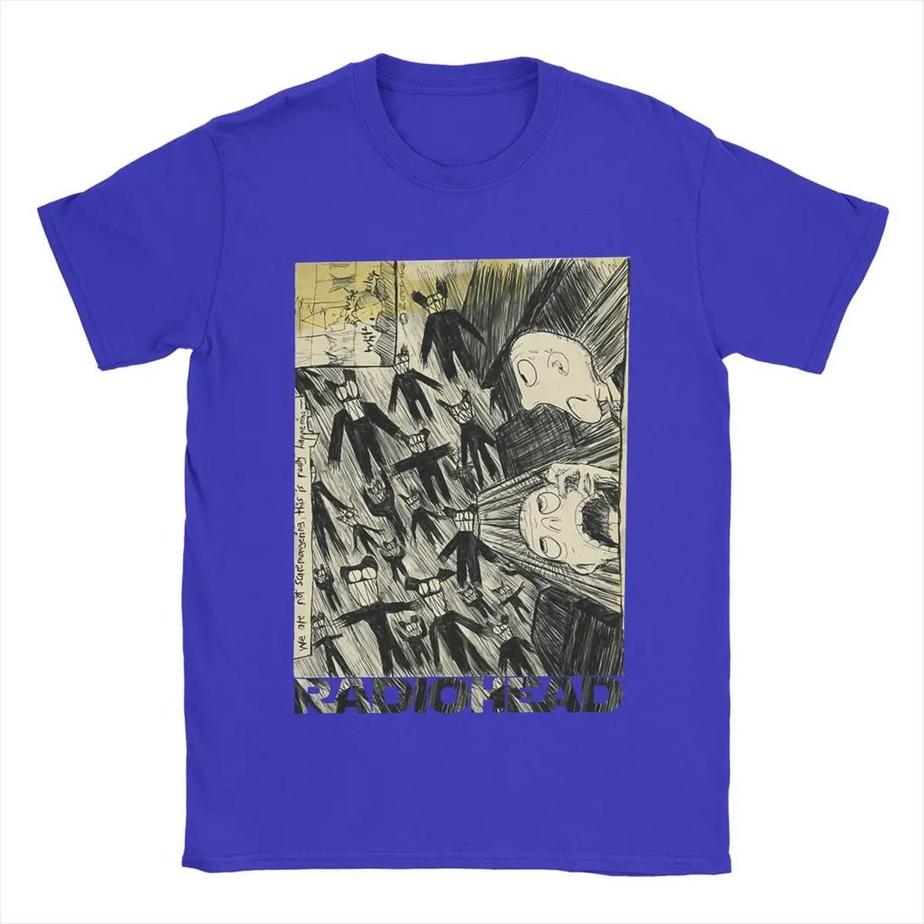 British Rock Band Radiohead Poster Graphic Print T-shirt Men Women Loose Casual Oversized Top High-street Hip Hop Fashion Harajuku Summer New Tee