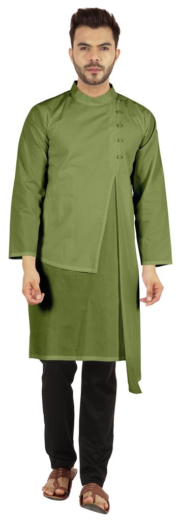 Atasi Indian Designer Kurta For Mens Party Wear Solid Color Ethnic Long