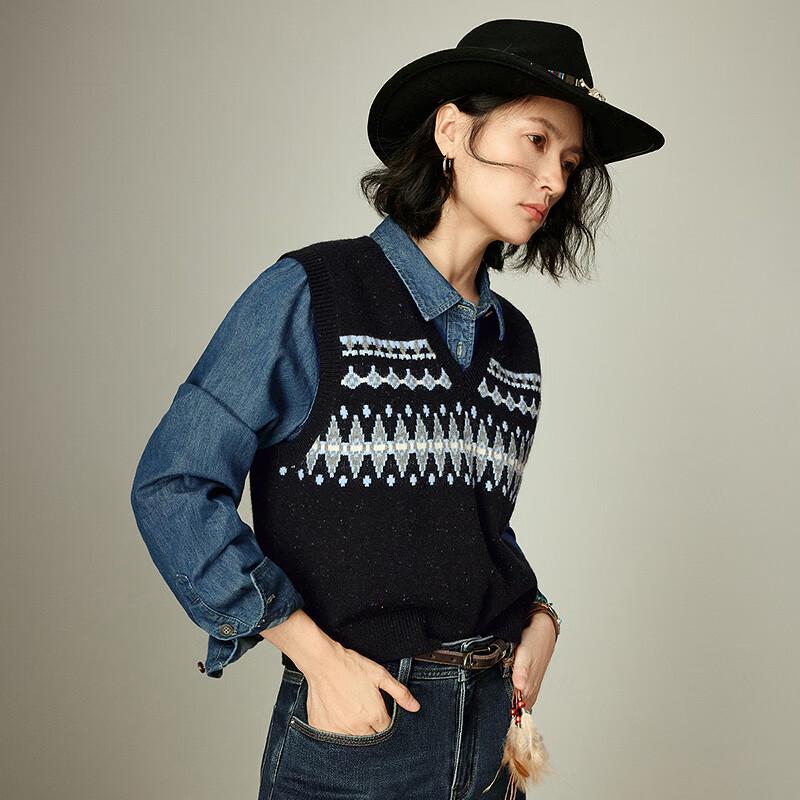 Women's Nordic Fair Isle Jacquard Knit Vest