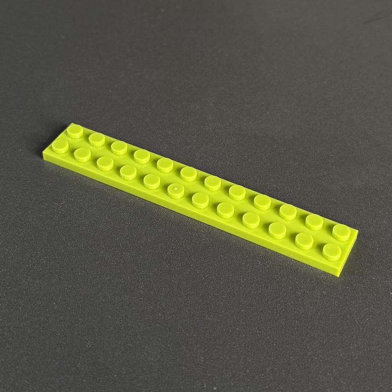 

MOC 2445 Small Particle Building Blocks, Compatible with LEGO, 2x12 Baseplate Spare Parts 1 kg (approx. 285 pieces) лаймовий