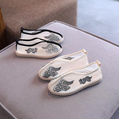 Hanfu sapatos bordados meninas estilo antigo feito à mão sapatos de dança infantil estilo chinês antigo traje bordado sapatos infantis verão