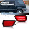 2x Red lens Red LED Rear Bumper Fender Side Marker Lights For 1997-2001 Honda CR-V