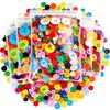 153 Stück Farbe Runde Plastikknöpfe - 0,7-2,5 cm Verschiedene Größen für DIY-Bastelarbeiten, Näh- und Strickprojekte, Haushaltsnähen ZSY