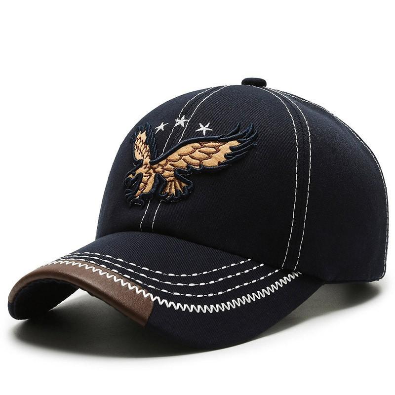 Mens Baseball Cap Embroidered Eagle Style Sun Protection For Casual Wear