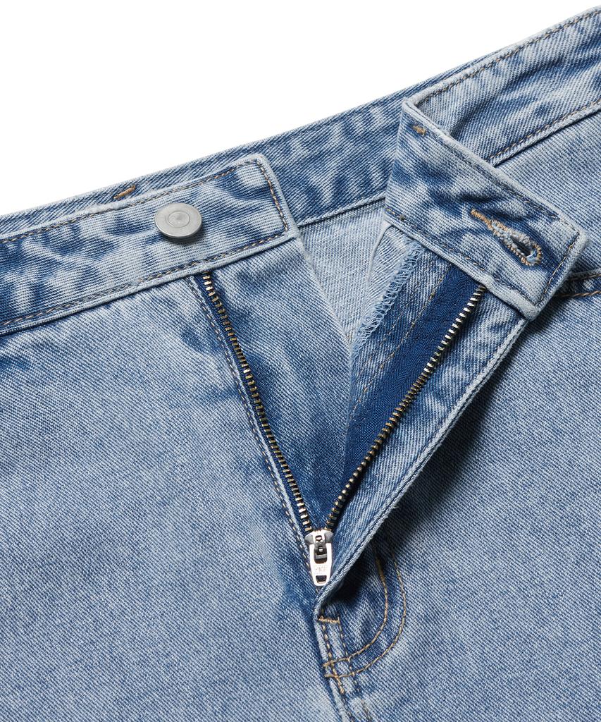 Musinsa Standard Woman Women'S Denim Midi Skirt [Light Indigo]