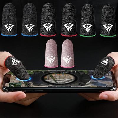 1 Pair Mobile Touch Finger Cots Sensitive Touch Screen Breathable Finger Sleeve Fingertips Gaming