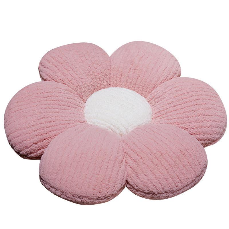 Flower Seat Cushion For Bedroom Home Office Plush Short Pile Pp Cotton Decor