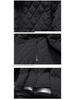 European Winter Men's Black Cotton Jacket - Short, Warm, Trendy, and Solid Color Outerwear