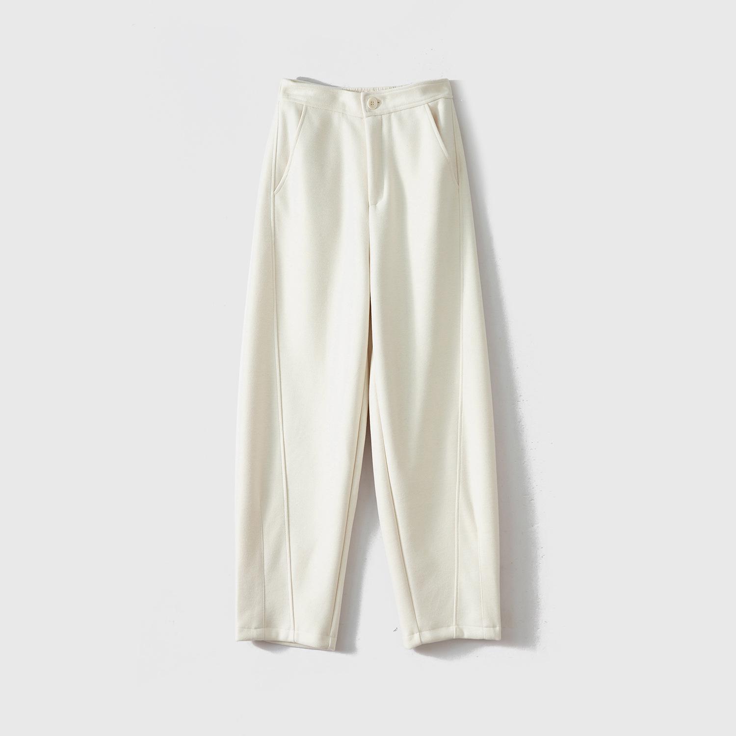 

High-Waist Soft Woolen Scythe Pants for Women - Slimming, Skin-Friendly, Casual Spring Fashion Extra Large