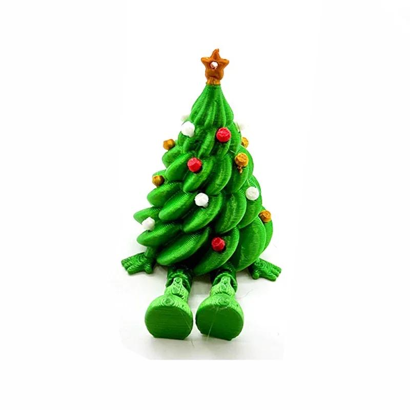 

1 шт. - Милые настольные украшения, напечатанные на 3D-принтере, создающие рождественскую атмосферу, красочные фигурки с подвижными суставами