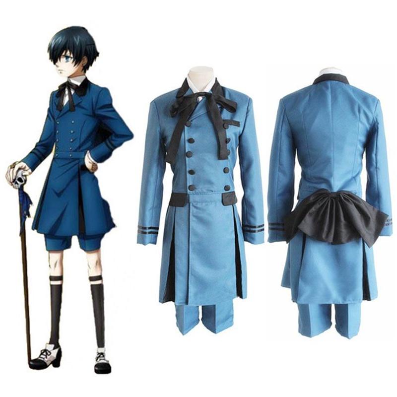 Black Butler Ciel Phantomhive Cosplay Costume Full Set Halloween Carnival Unisex
