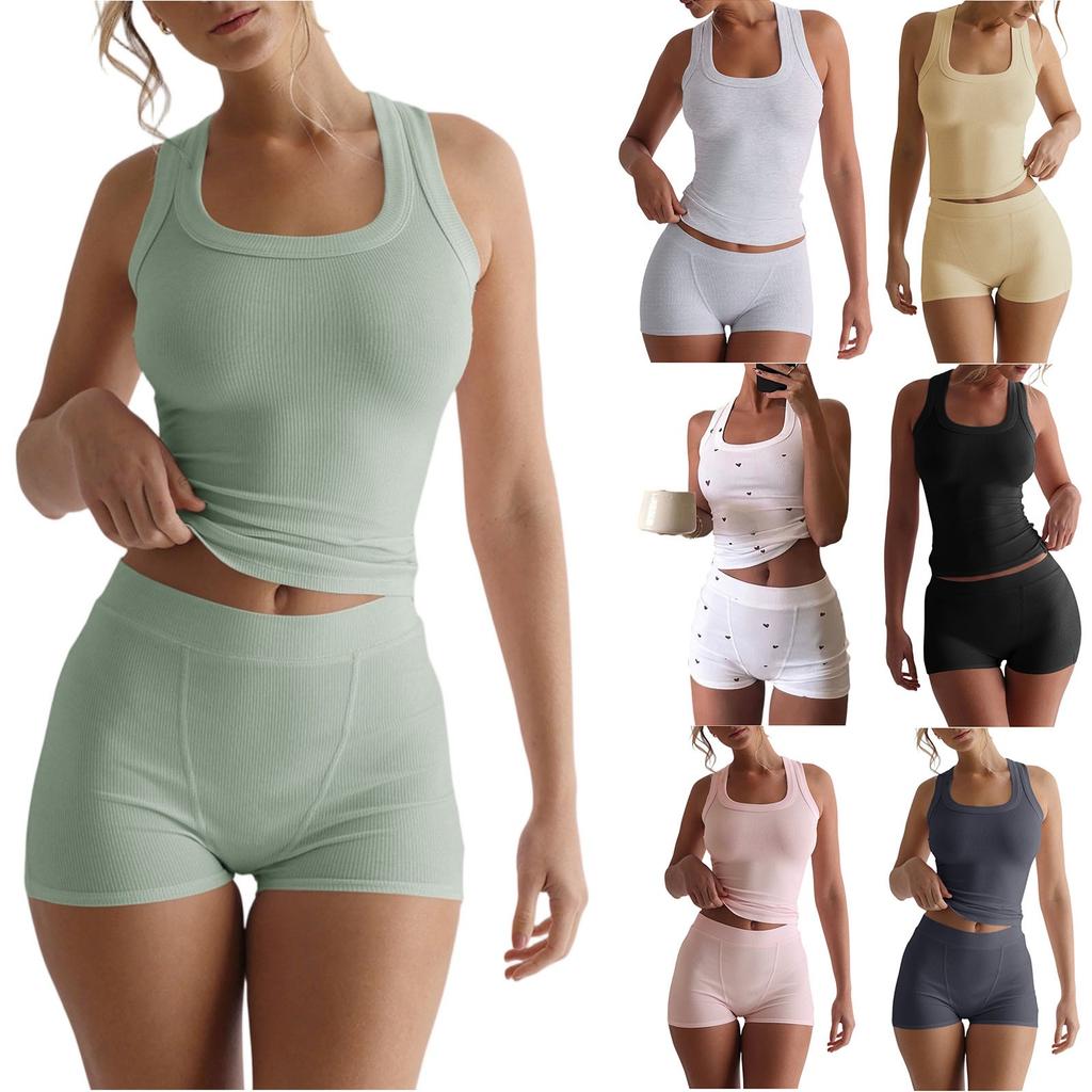 Women's Two Piece Yoga Camisole Casual Suit
