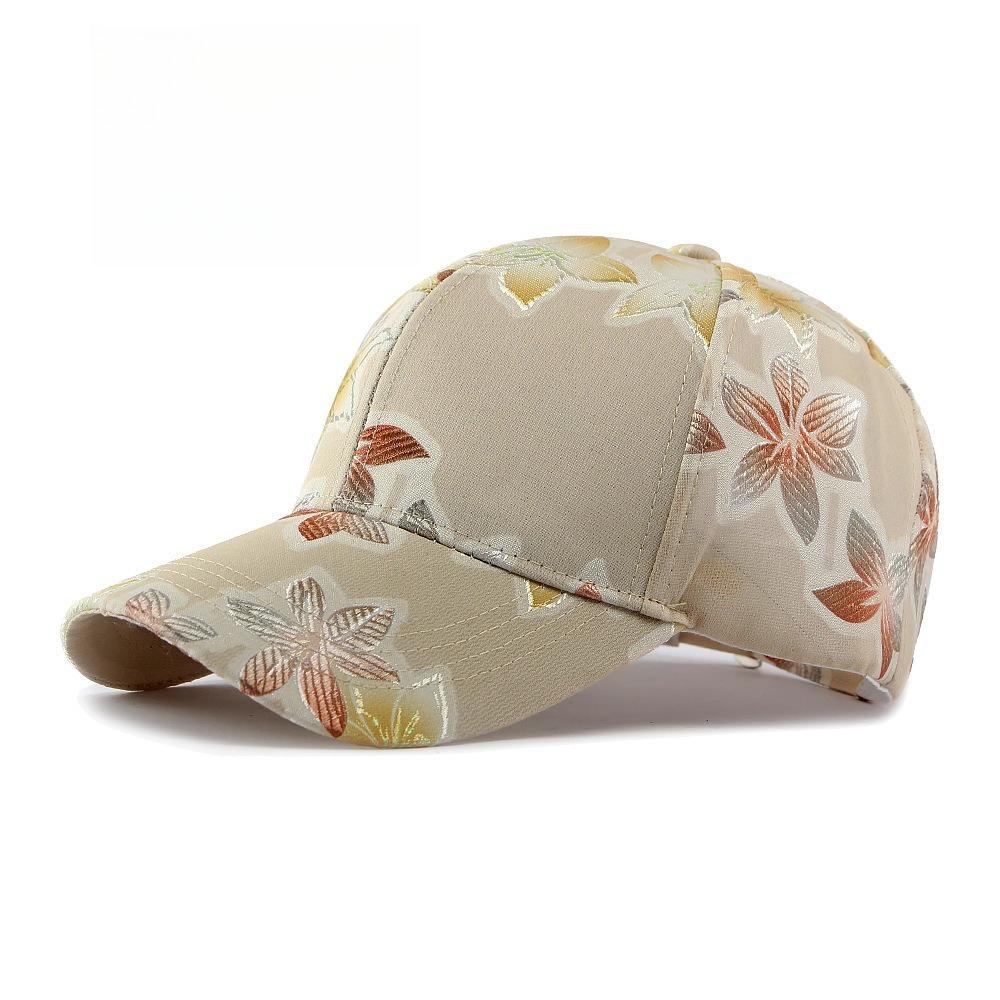 Women’s Ethnic Floral Jacquard Baseball Cap, Breathable Summer Sun Hat, Casual Outdoor Duckbill Cap