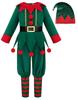 ReliBeauty Santa Claus Cosplay Costume for Girls and Christmas Elf Hat Red and Size 110 Kids, Boys, Set, Green,